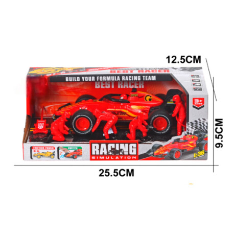 Auto De Carrera Formula 1 Pits Fricción 6pcs Jug020032-f1