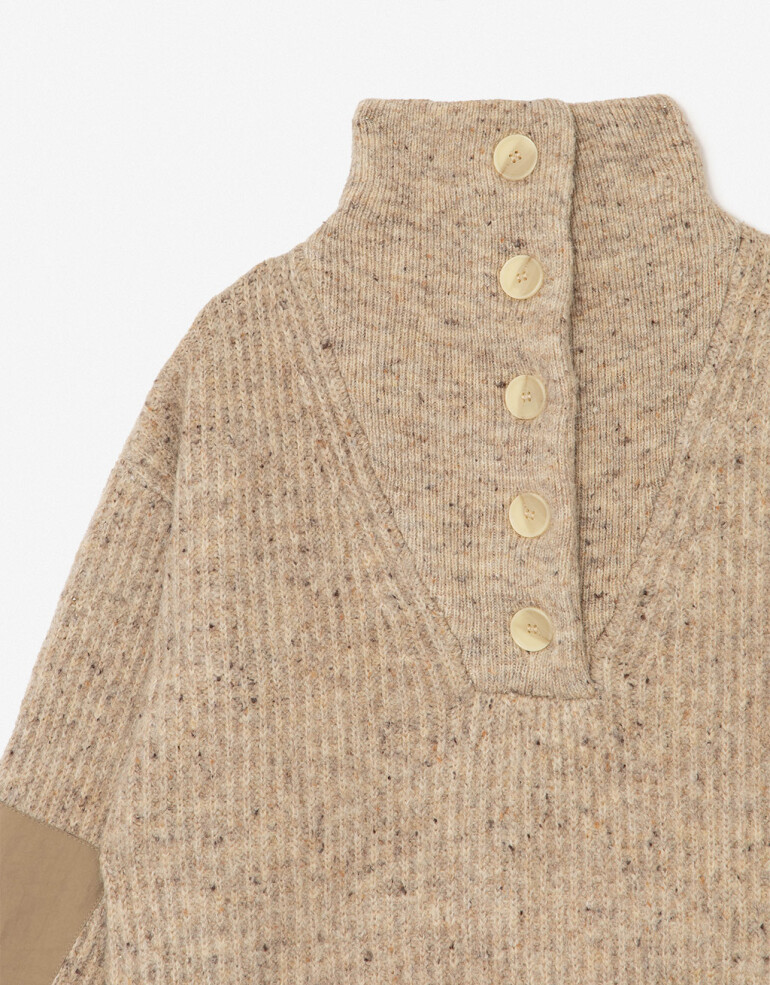 Knitwear Sweaters Sweater Tejido Con Botones - Marron Beige