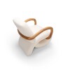 Butaca JURUA curva con brazos madera Cinamomo curvos tela arena Butaca JURUA curva con brazos madera Cinamomo curvos tela arena