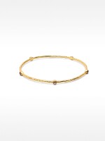 Pulsera Rígida Con Detalles De Color dorado