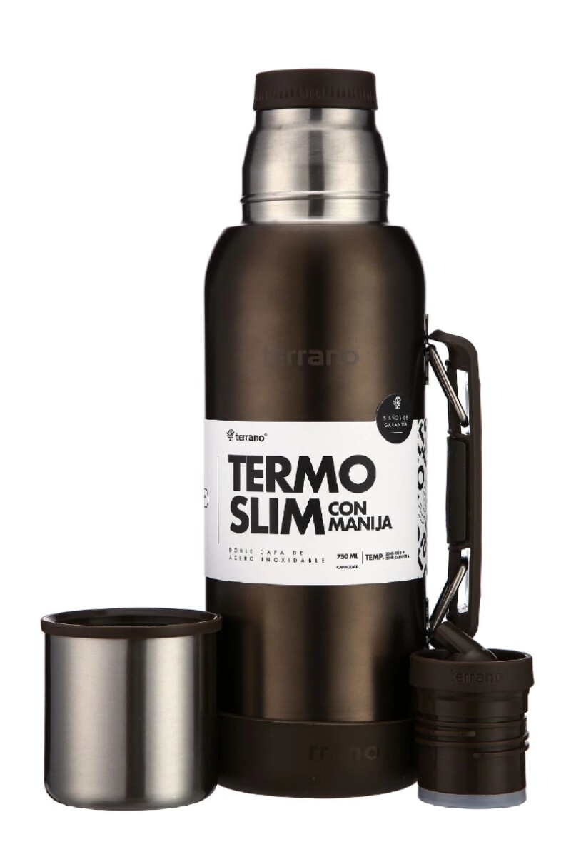 TERRANO TERMO NEW SLIM C/MANIJA+BOTA Marrón Metalizado