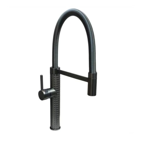 Griferia de cocina Monocomando de mesada Chef Pico móvil Grafito Satinado Griferia De Cocina Monocomando De Mesada Chef Pico Móvil Grafito Satinado