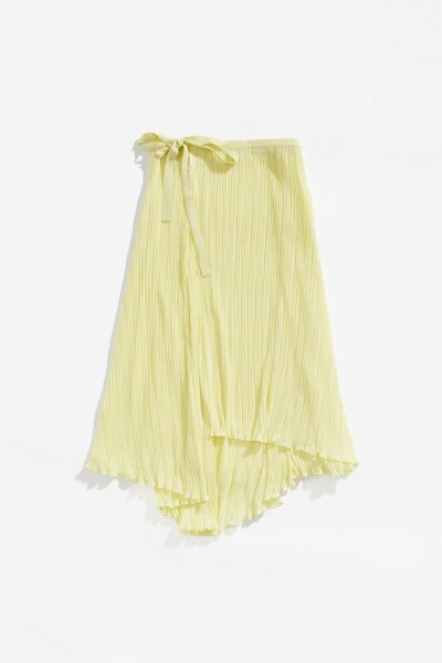 FALDA MIDI PLISADA Amarillo