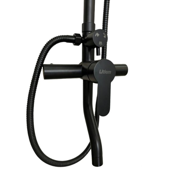 BARRAL DE DUCHA CON GRIFERIA - NEGRO BARRAL DE DUCHA CON GRIFERIA - NEGRO
