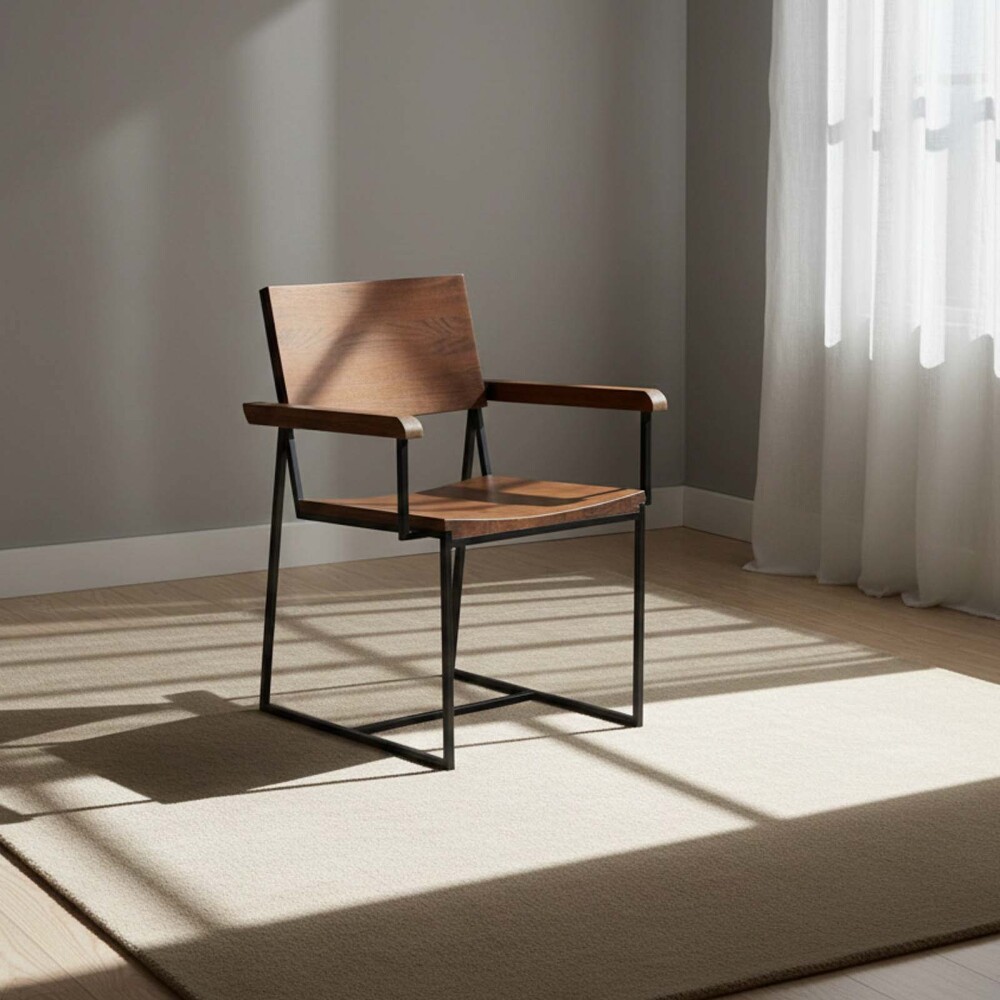 SILLA MARRÓN MADERA BAXTER