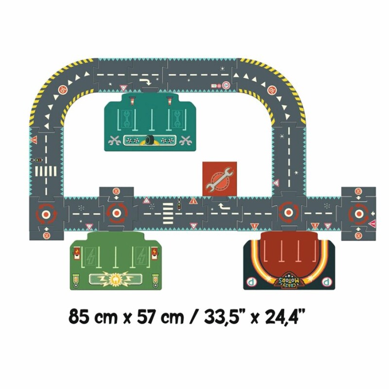 Puzzle pista de autos 24 piezas Crazy Motors Puzzle pista de autos 24 piezas Crazy Motors