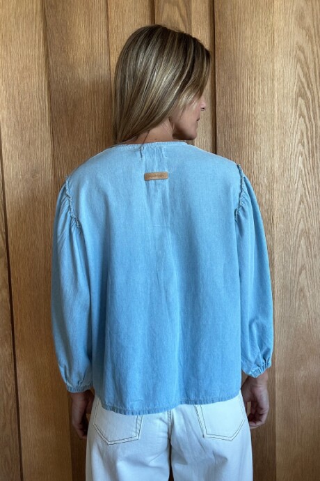 Camisa Melón Denim Celeste
