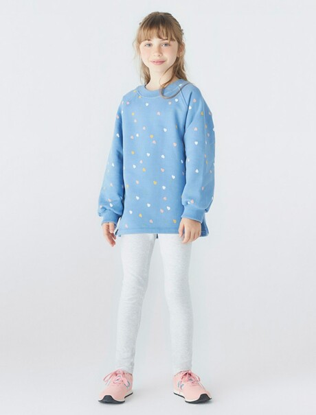 CONJUNTO ESTAMPADO CON CALZA CELESTE