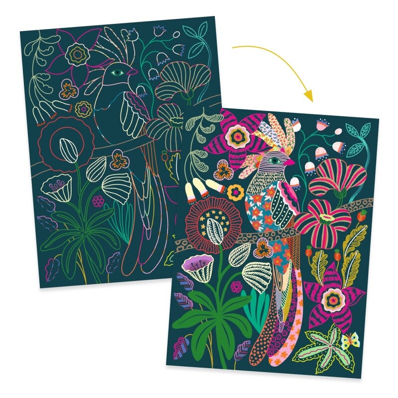 Set x4 láminas para raspar Rococo