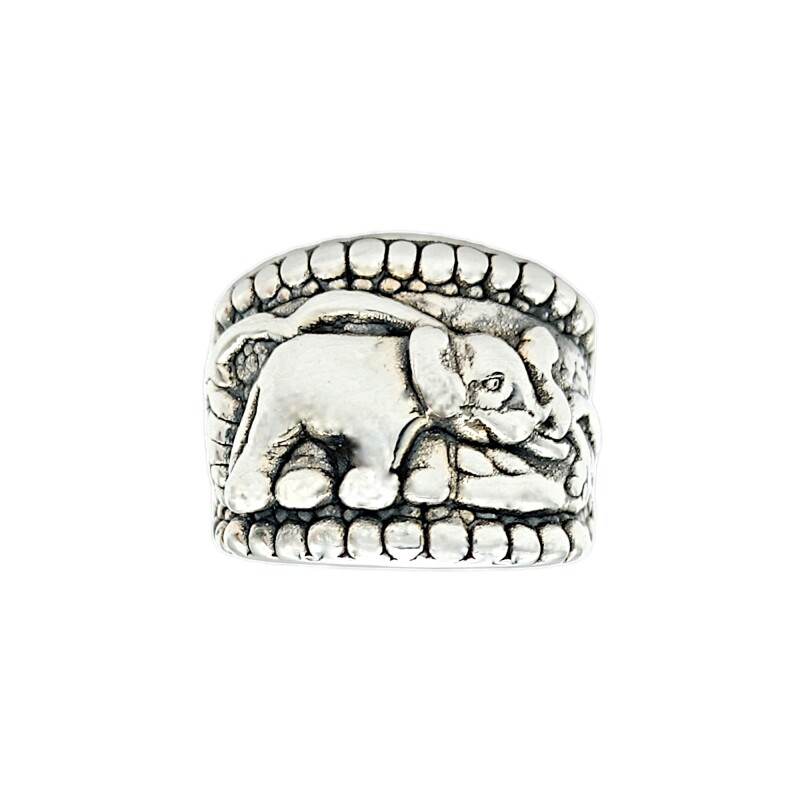 Anillo Elefante-Plata 925 Inflada-Sin Piedra-AN3062 sinpiedra