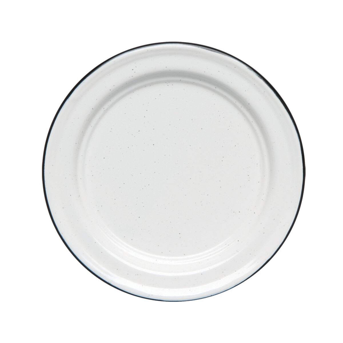 PLATO 32CM ACERO VITRIFICADO BLANCO B/NEGRO CINSA 