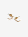 Aros Pasantes Strass Aros Pasantes Con Cubic - Dorado