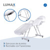 Camilla Reclinable Lumax Para Masajes Y Depilacion Tatuador Blanco