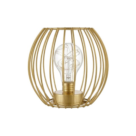 LAMPARA METAL DORADA P/MESA 15X15CM Unica