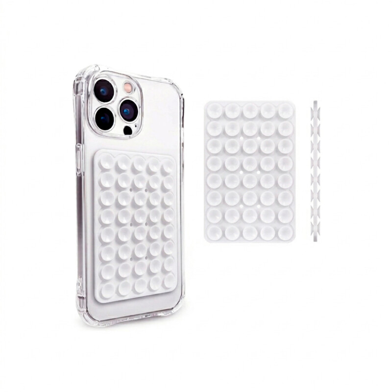 Soporte ventosa doble para celular color blanco Soporte Ventosa Doble Para Celular Color Blanco