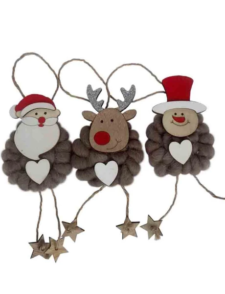 SET X3 COLGANTE DECORATIVO NAVIDEÑO TELA 8X20CM SET X3 COLGANTE DECORATIVO NAVIDEÑO TELA 8X20CM
