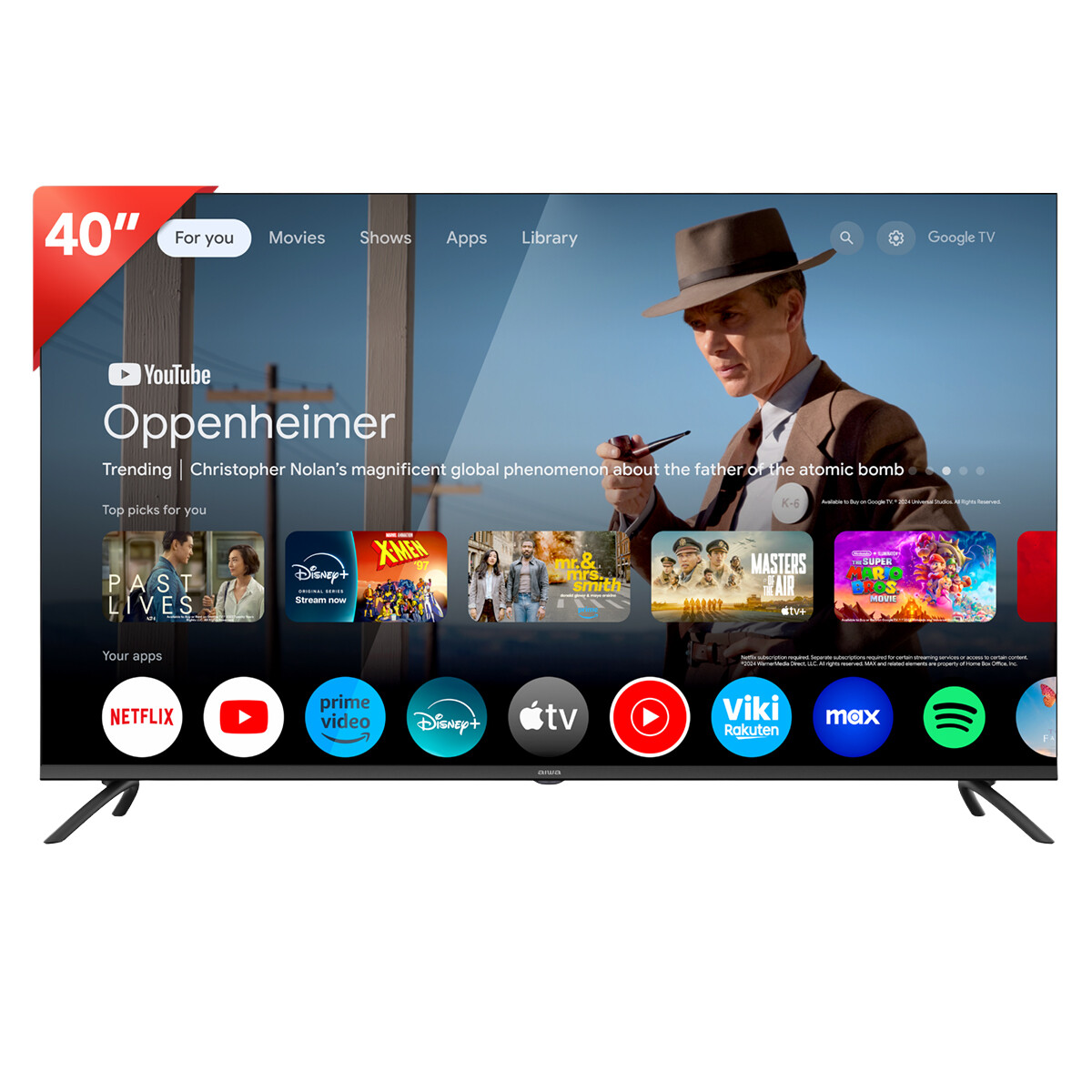 Smart TV 40'' AIWA | Google TV | Full HD | AW40B4SFG 