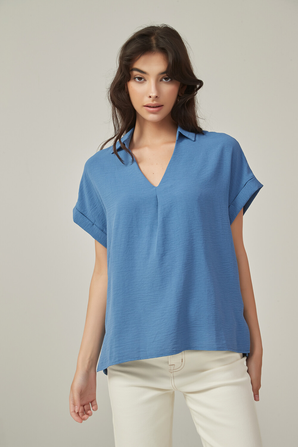 Blusa Hercego Azul Piedra