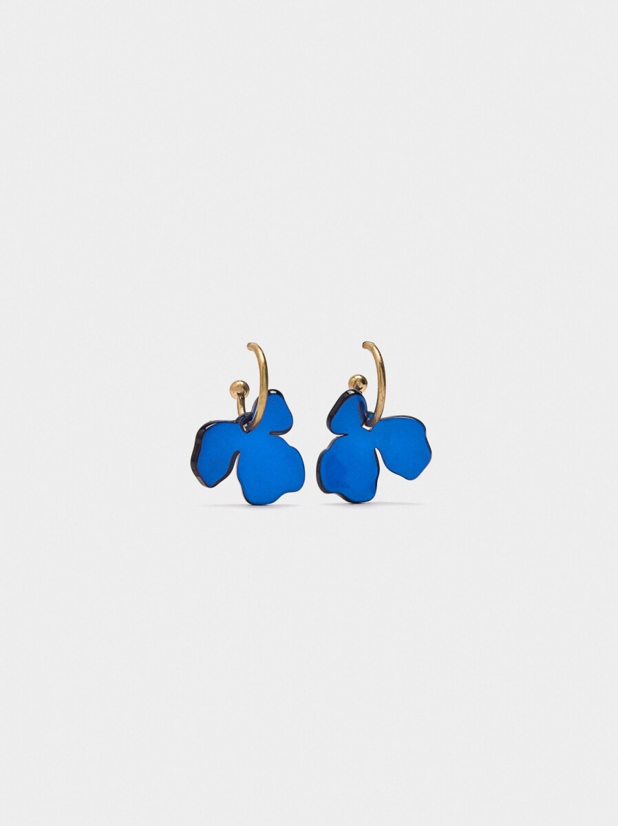 Aros Con Flor - multicolor 