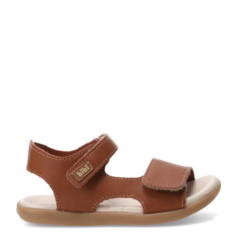 Sandalias de Niño Bibi Baby Soft con Velcro Marrón Caramelo