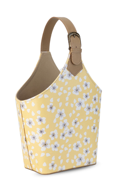 KIT MATERO VELVET FLOREADO AMARILLO C/ BLANCO