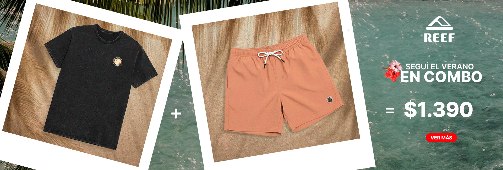 Combo remera y short - reef