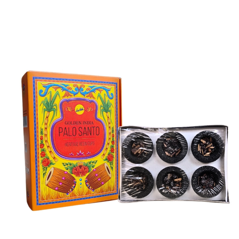 CARBÓN CON RESINA SREE VANI X3 Palo Santo