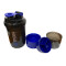 Vaso Mezclador De Proteinas 500ml Negro con azul