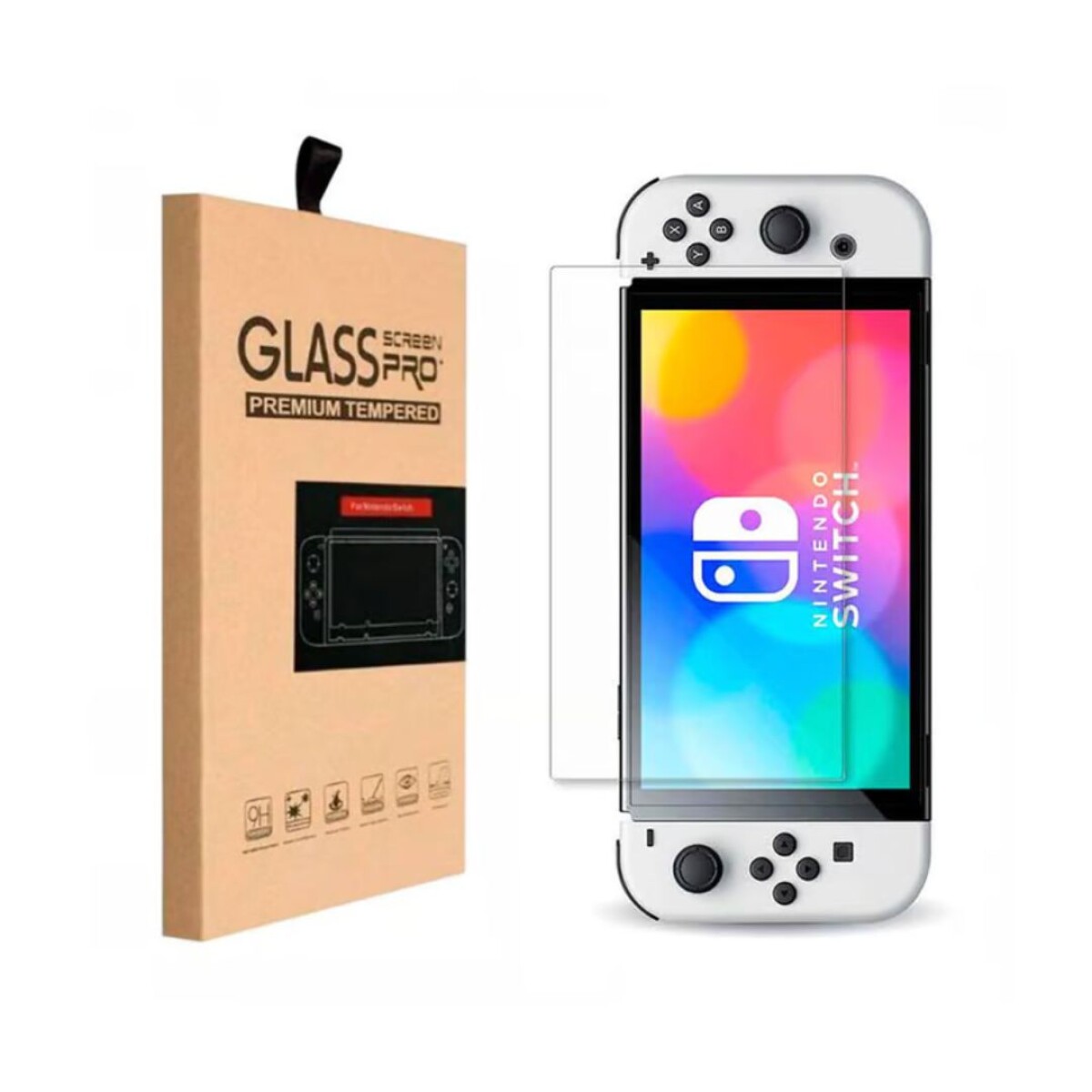 VIDRIO TEMPLADO PARA NINTENDO SWITCH V2/OLED 