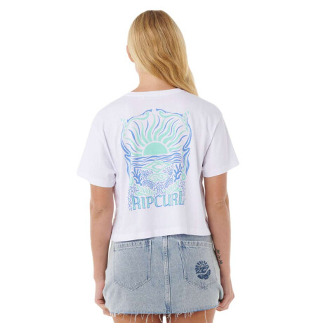 Remera Rip Curl Sunrise Crop Blanco