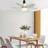 Ventilador Techo Lampara Luz Led 30W Control Remoto 6 Aspas Variante Color Blanco