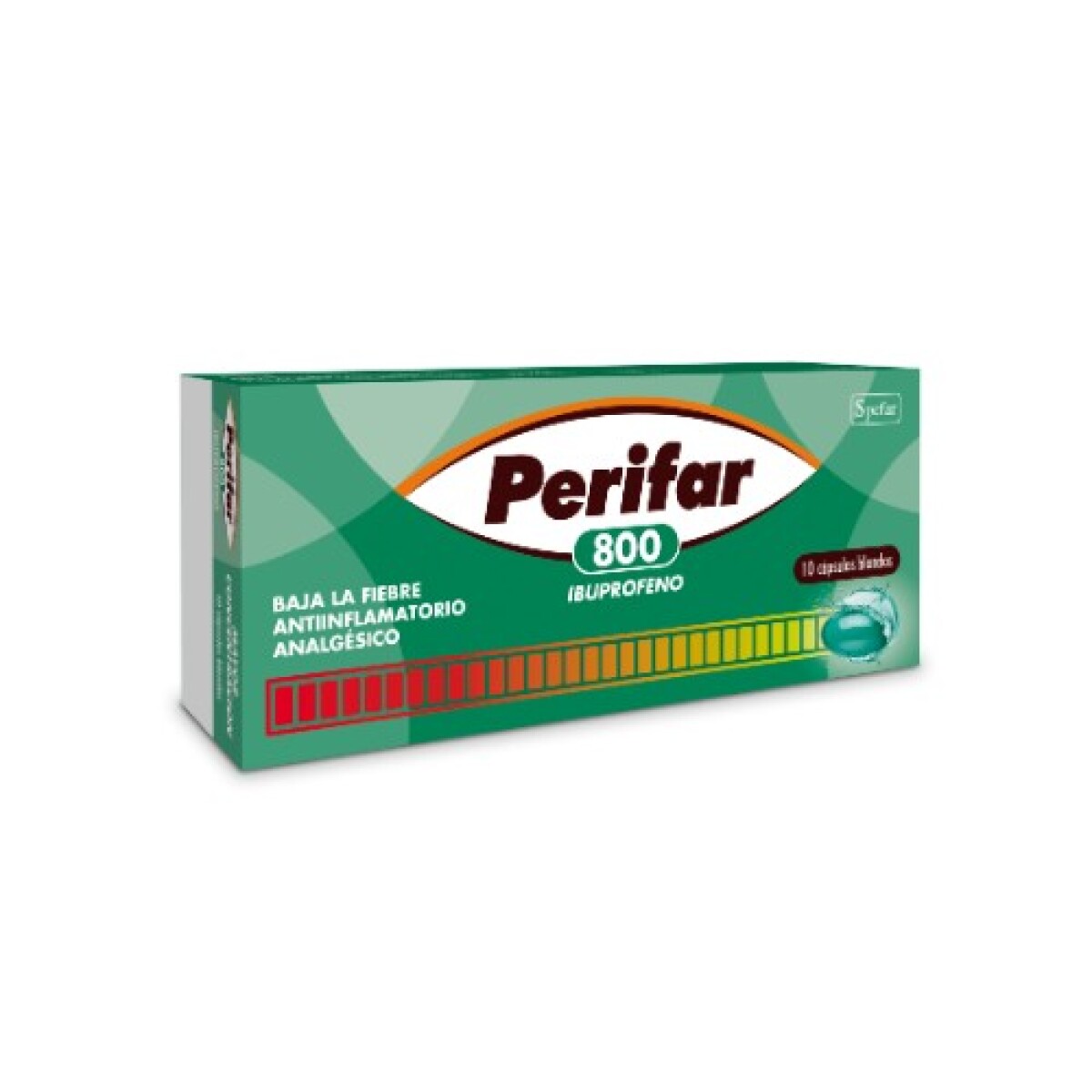 Perifar 800 mg 10 cápsulas blandas 