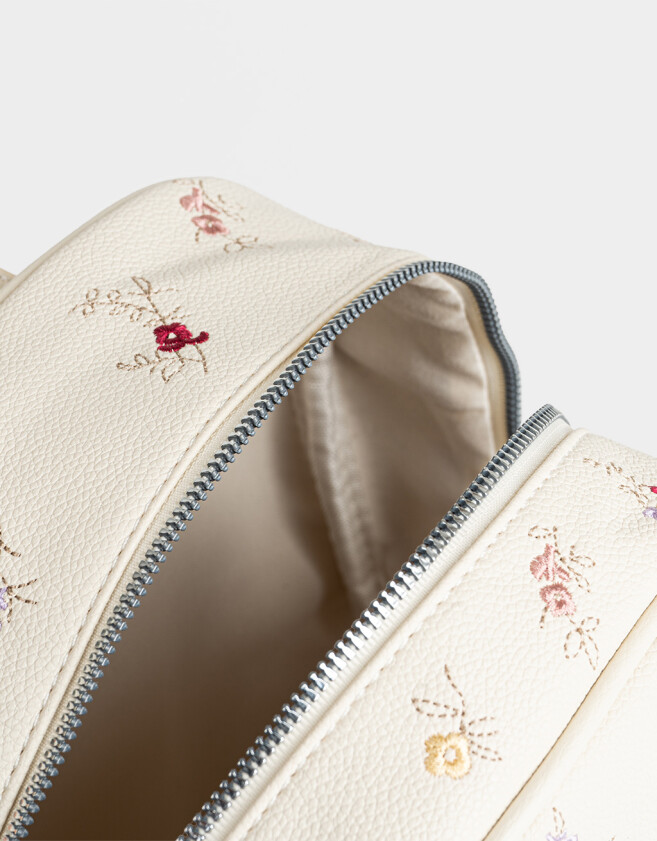 Mochilas Urbanas Estampados Mochila De Cuerina Flores - Estampado Flores