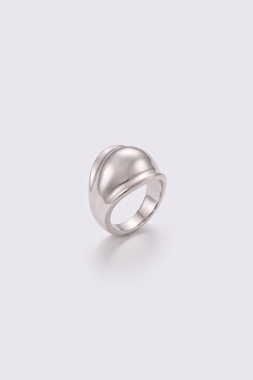 Anillo bold plateado
