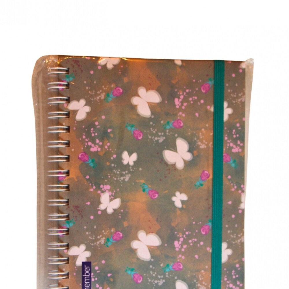 CUADERNO REMEMBER PRINT 17X23 TAPA MARIPOSAS