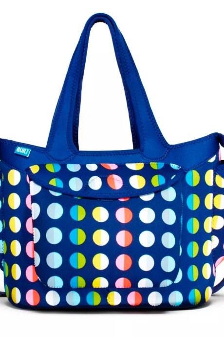 Bolso Maternal Con Cambiador Built Azul con colores