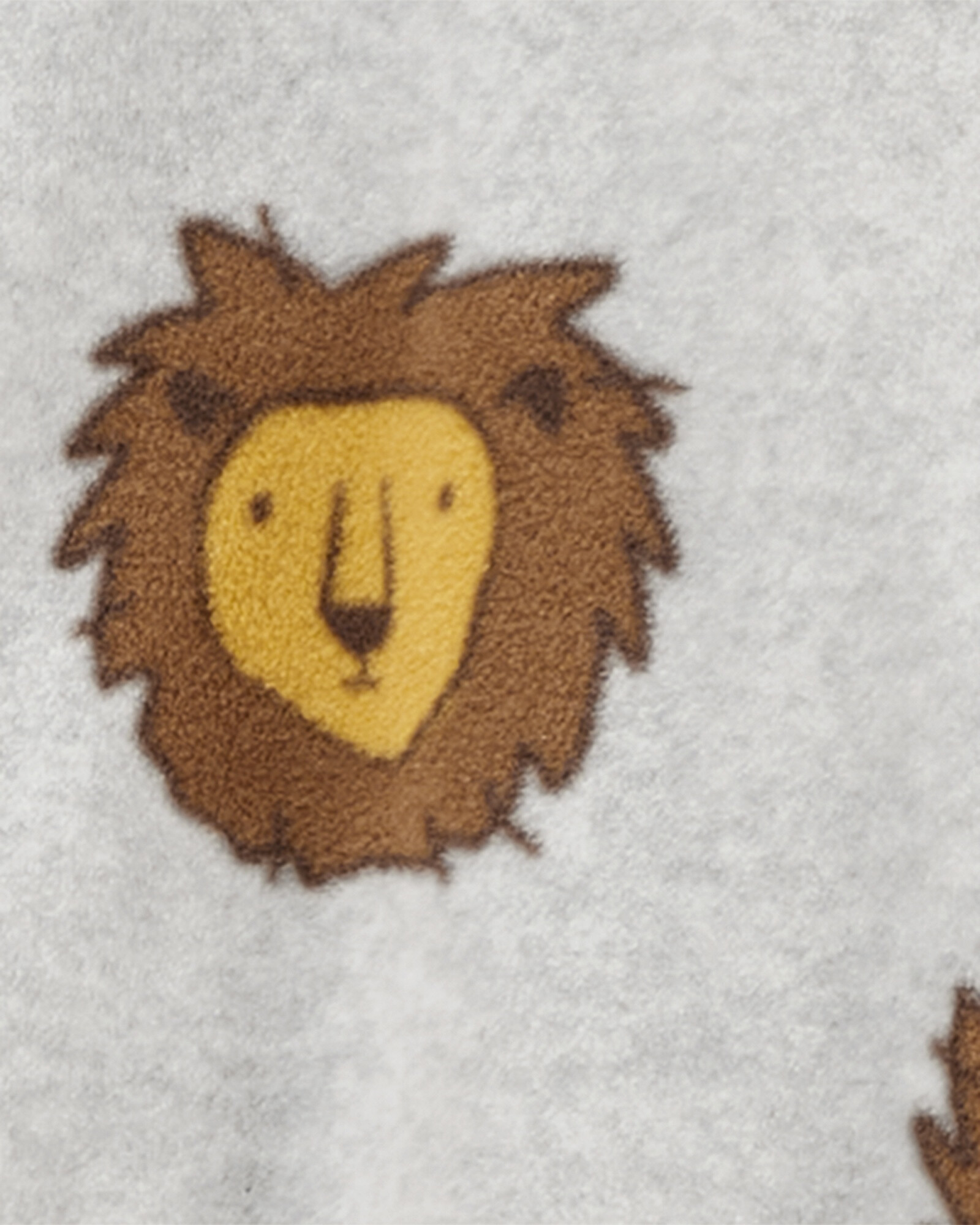Pijama una pieza de micropolar, con pie, diseño leones Pijama una pieza de micropolar, con pie, diseño leones