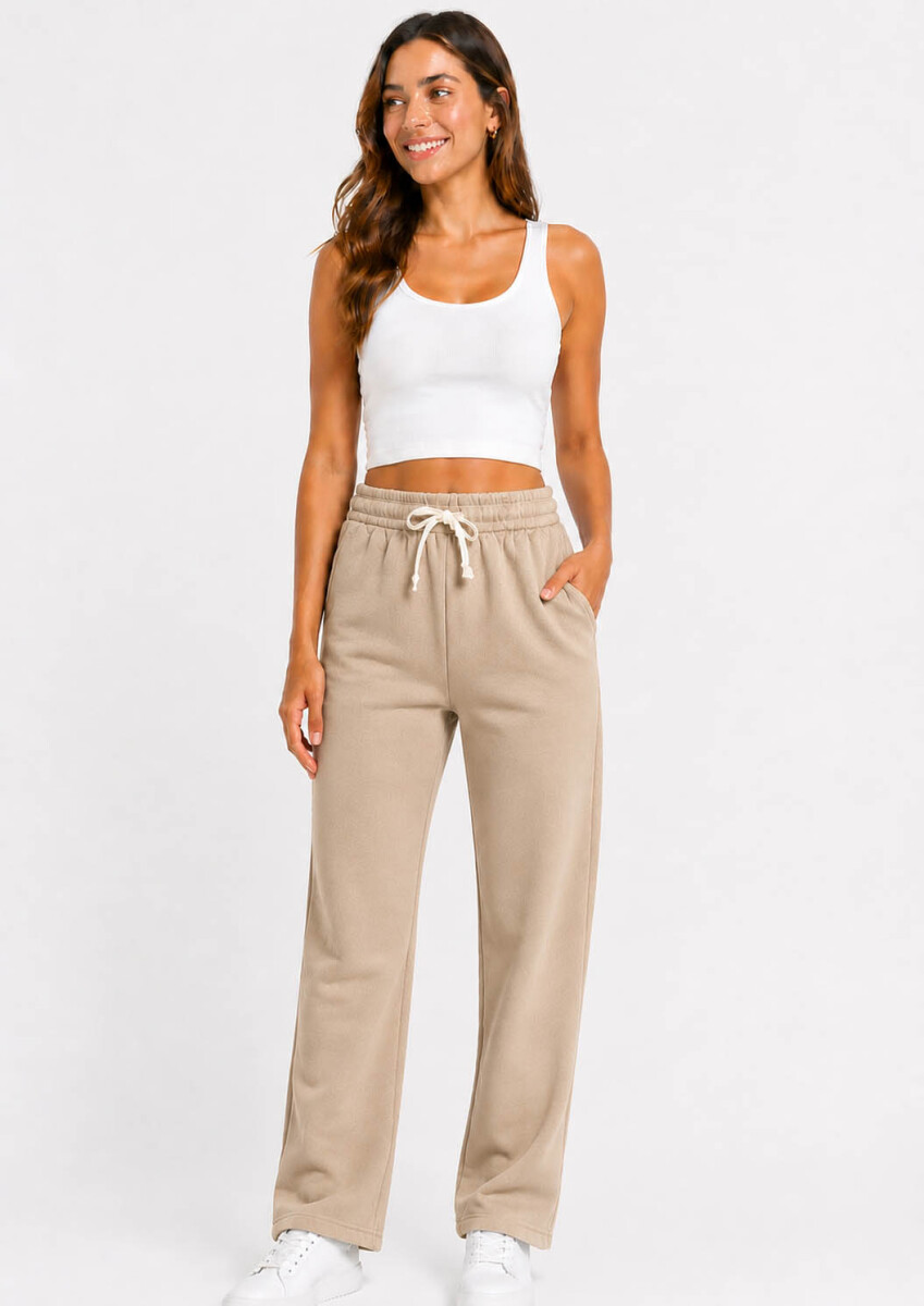 Pantalón Felpa Alex - Beige 