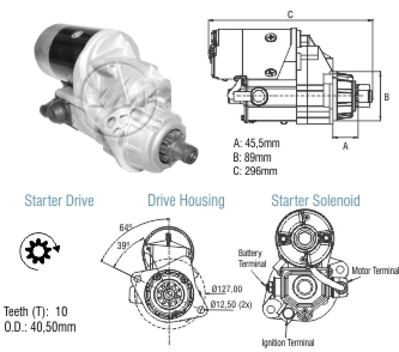 ARRANQUE - YSTER-YALE 10D N.DENSO 12V ZM 