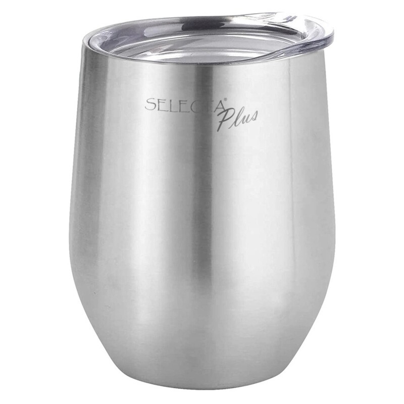 Vaso/Mate térmico Selecta con tapa en acero inoxidable 350ml Inox