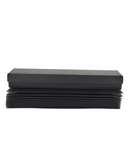 Pack x 20 unid - caja 12 laminada 7x32x4 cm NEGRO