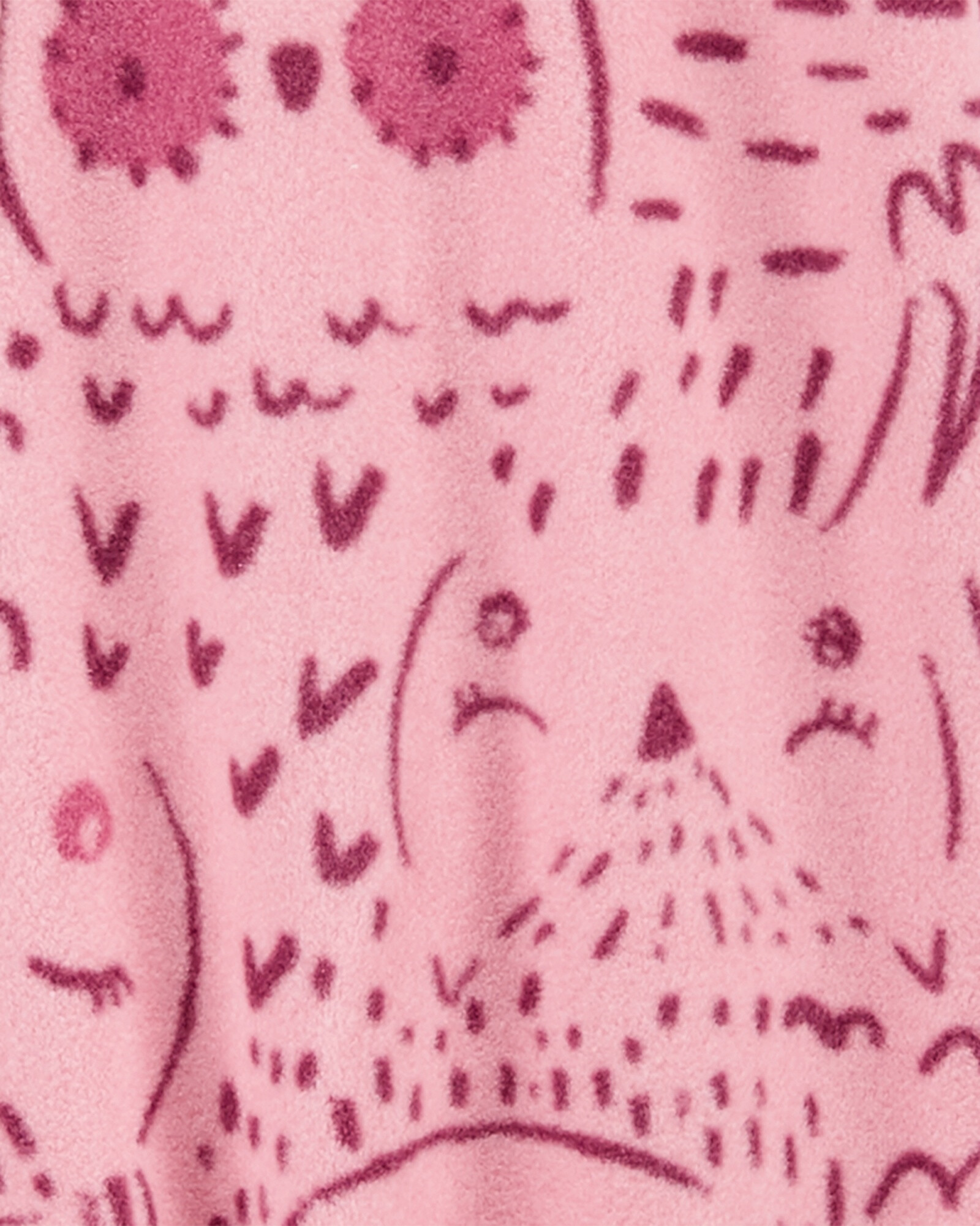 Pijama una pieza con pie de micropolar diseño búho Sin color