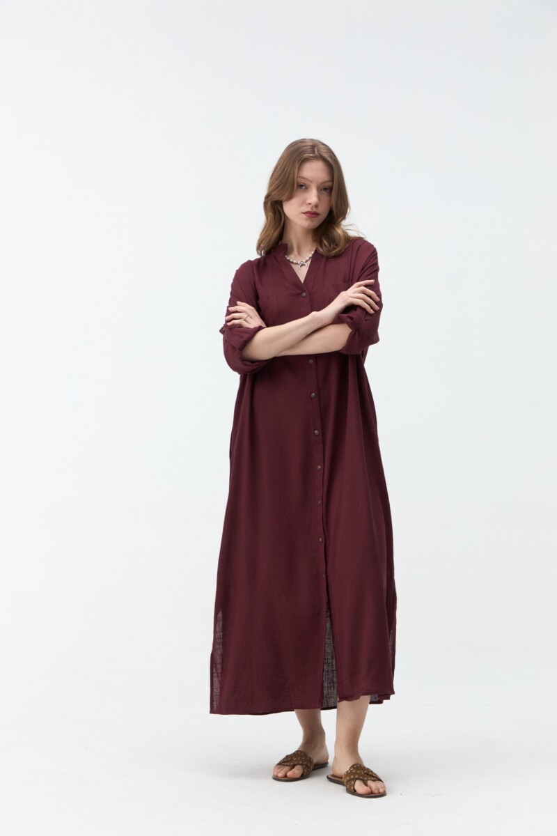 VESTIDO RENATA - Bordó 