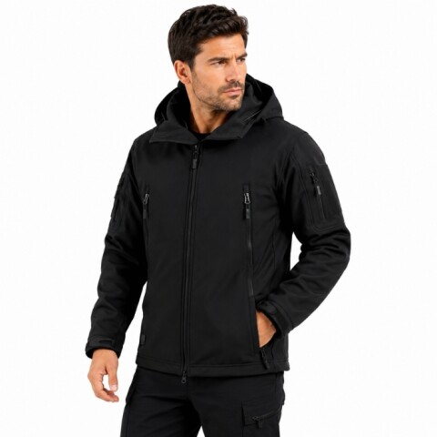 Campera Táctica en Neopreno Negro