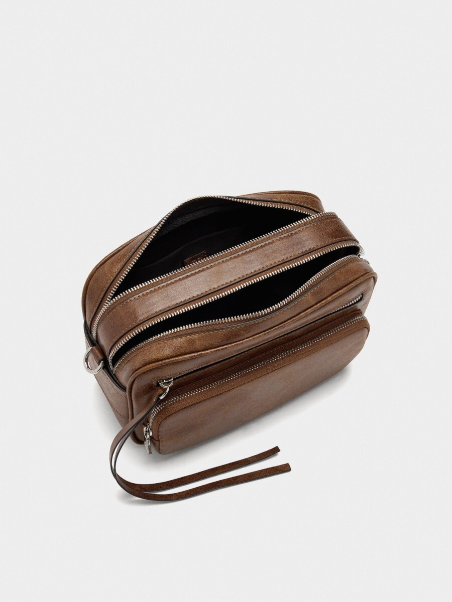 Bolso Bandolera Efecto Envejecido camel