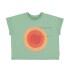 SS24.JRS2422B.k Remera Verde Con Estampado De Círculos Multicolores 4 Años Piupiuchick
