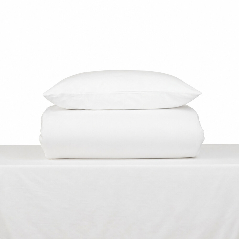 JUEGO DE SÁBANAS KING ALGODON BLANCO COTTON BASIC 180 HILOS