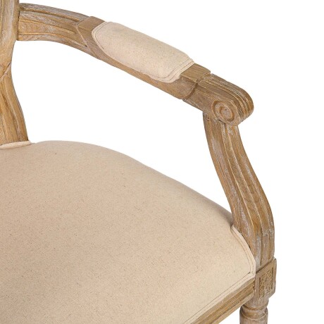 BUTACA MADERA-Y-TELA NATURAL-BEIGE ESTILO LUIS XV