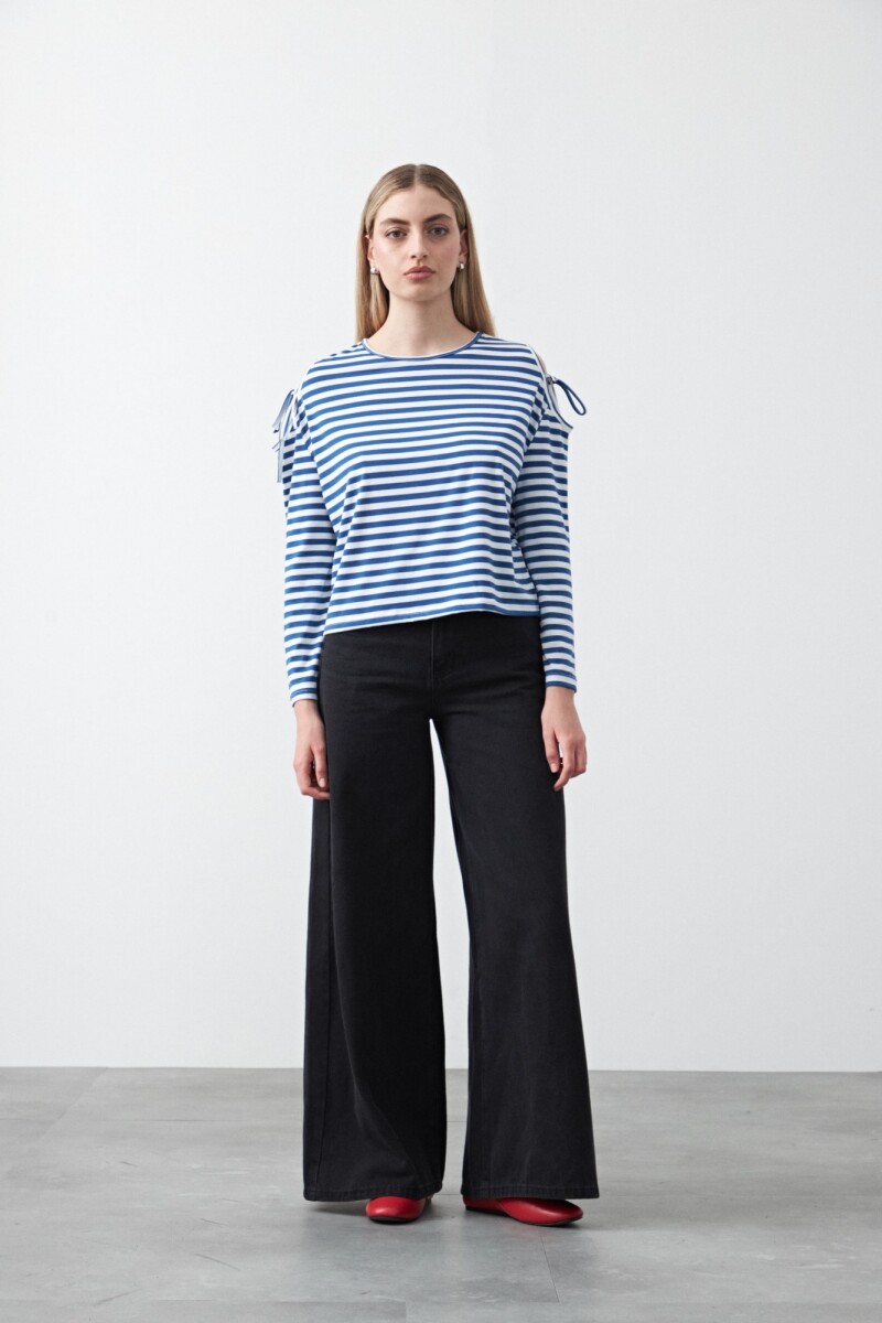 REMERA SENDAI Blanco/Azul