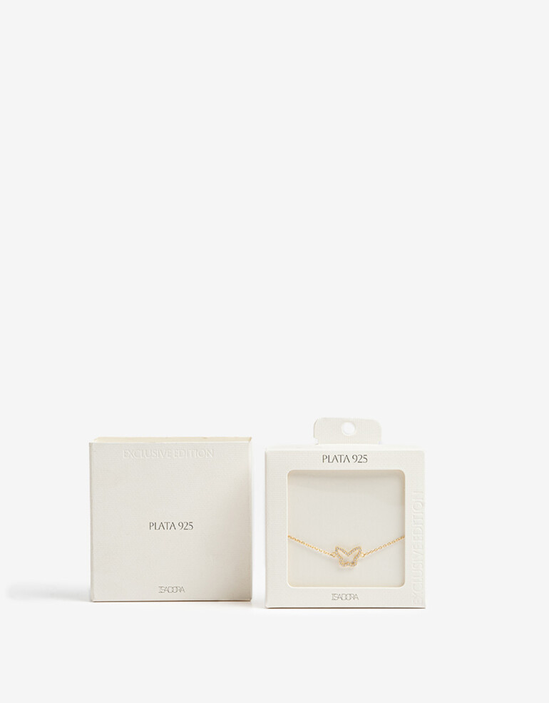 Pulseras Flexibles Strass Pulsera Flexible Plata 925 - Dorado